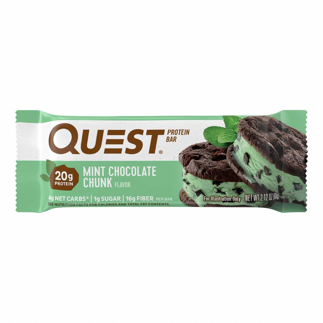 SNACK QUEST BAR MINT CHOCOLATE CHUNK SNACK QUEST BAR MINT CHOCOLATE CHUNK