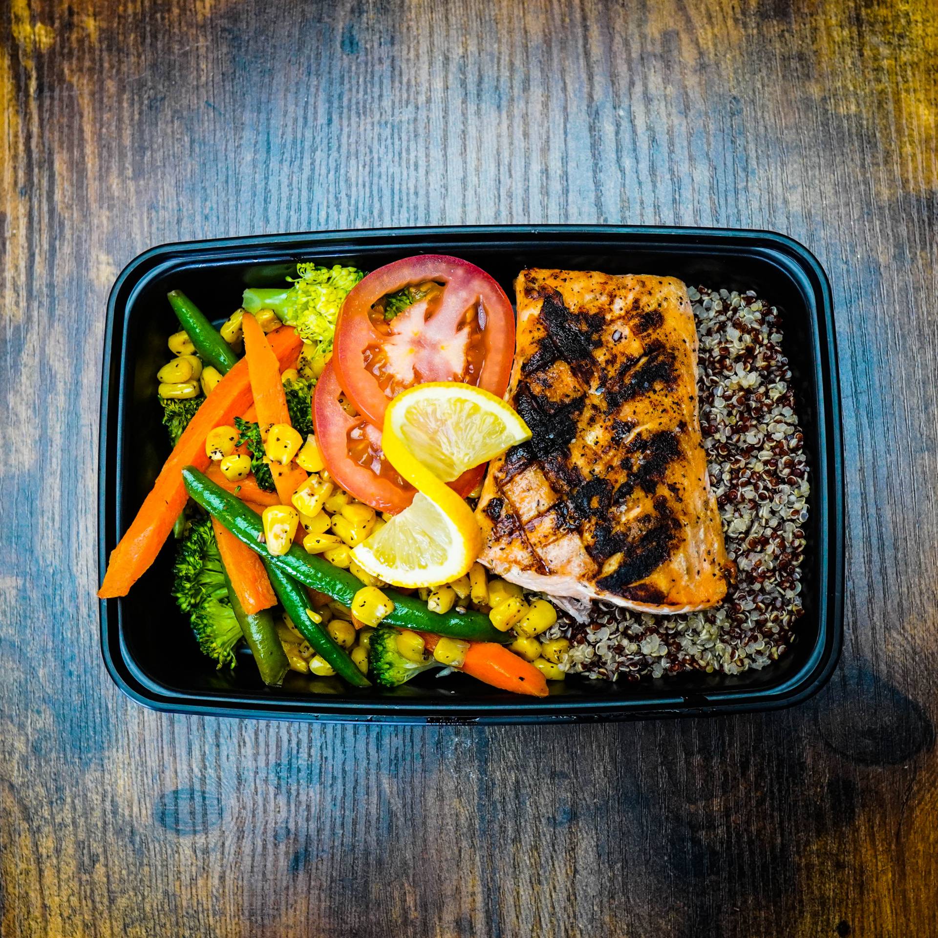 Grilled Salmon with Quinoa & Vegetables Grilled Salmon with Quinoa & Vegetables