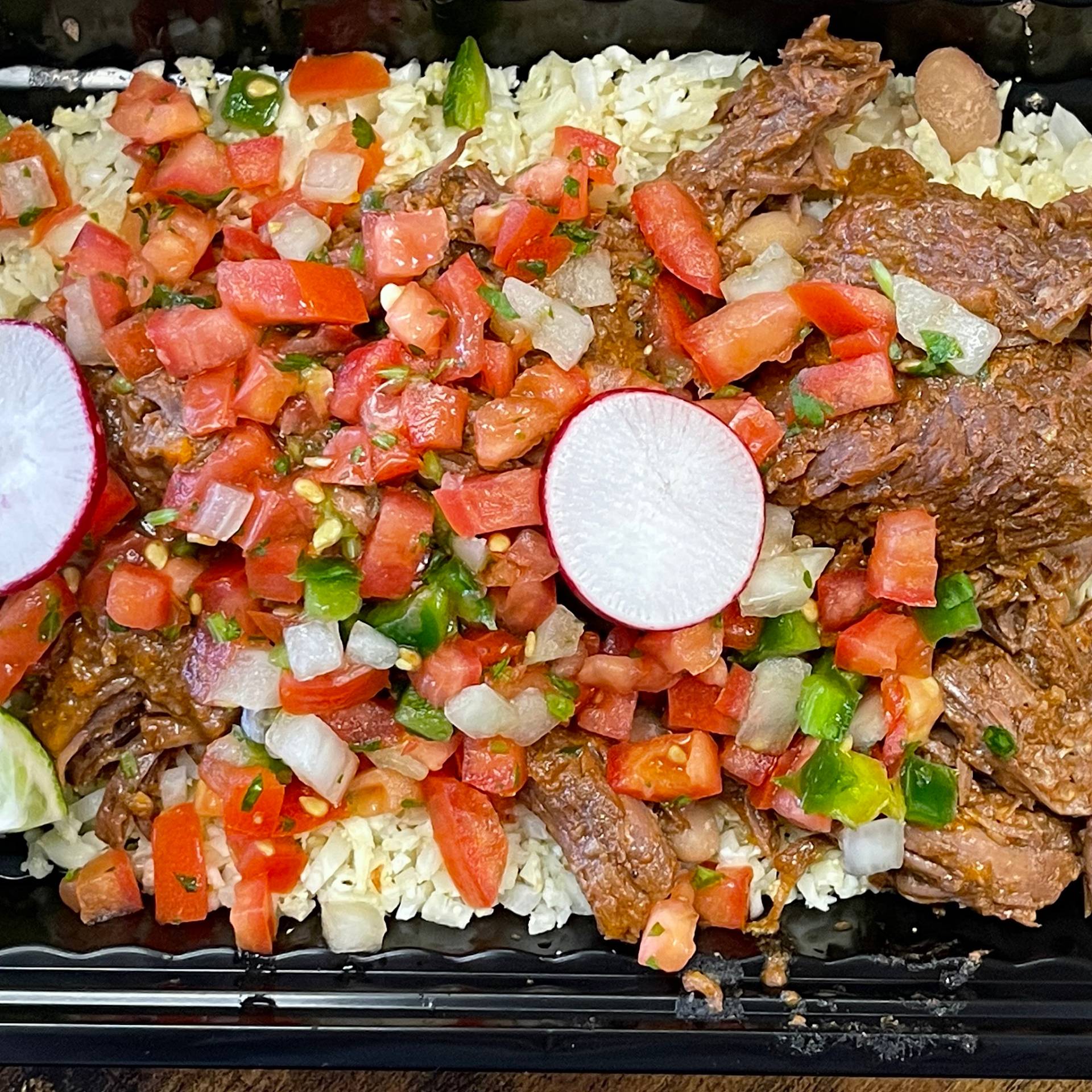 Burrito Bowl- Birria Beef (GF) w/ Cauliflower Rice Burrito Bowl- Birria Beef (GF) w/ Cauliflower Rice