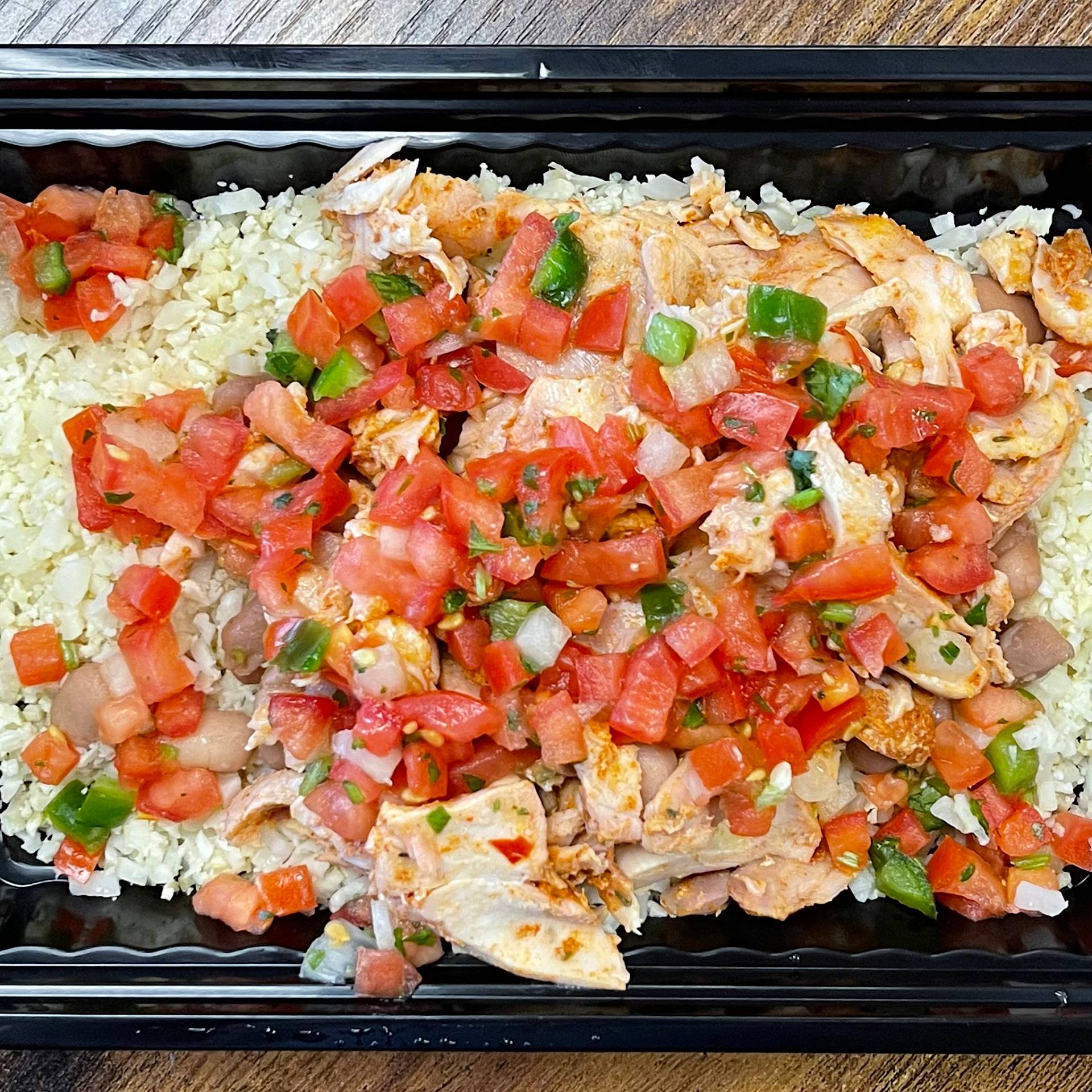 Burrito Bowl- CHICKEN w/ Cauliflower Rice (GF) Burrito Bowl- CHICKEN w/ Cauliflower Rice (GF)