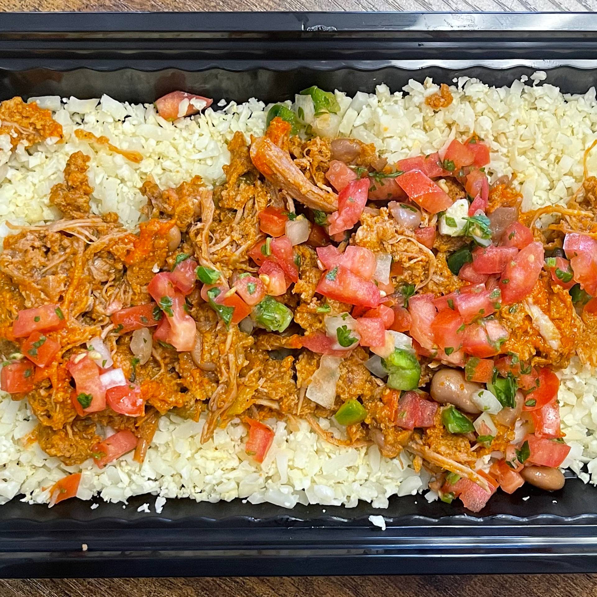 TURKEY CHILI w/ Cauliflower Rice (GF) TURKEY CHILI w/ Cauliflower Rice (GF)