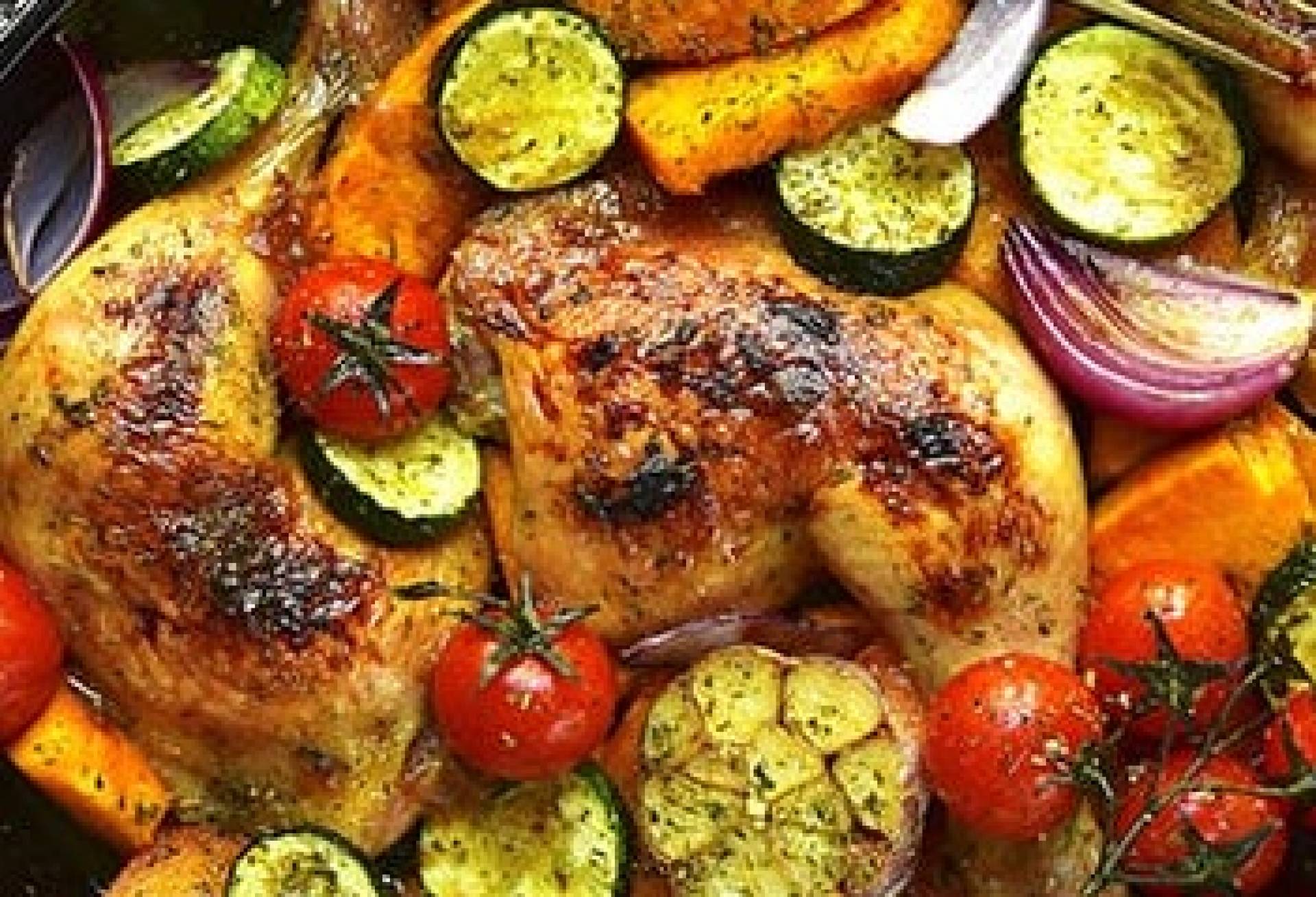 KETO CHICKEN with SUMMER VEGETABLE KETO CHICKEN with SUMMER VEGETABLE
